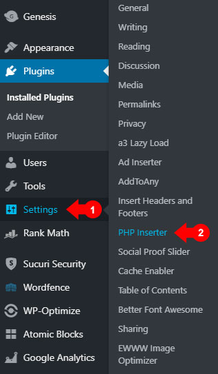 My Custom Functions - PHP Inserter