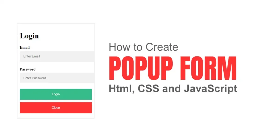 How to Create a Popup Form in Html