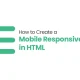 how to create a mobile responsive menu in HTML